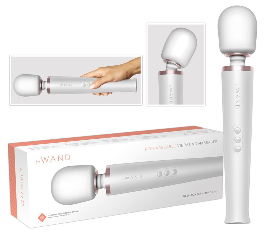 E-shop le Wand – exkluzívny nabíjací masážny vibrátor (biely)